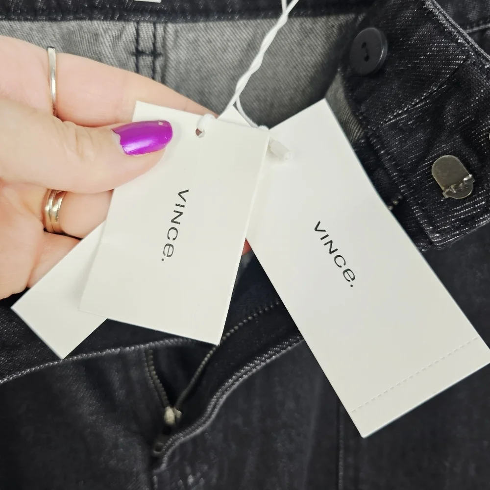 Vince Cotton Utility Crop Wide Leg Jeans NWT - Picture 13 of 15